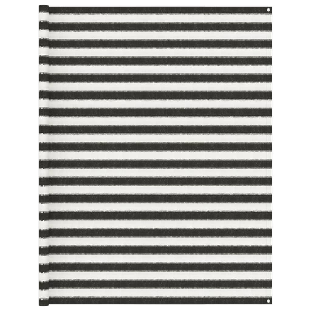 Zeltteppich 250x300 cm Anthrazit und Weiß