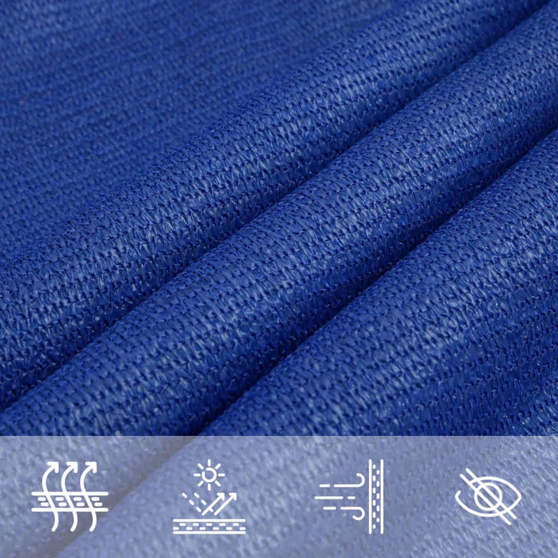 Sonnensegel 160 g/m² Rechteckig Blau 5x8 m HDPE