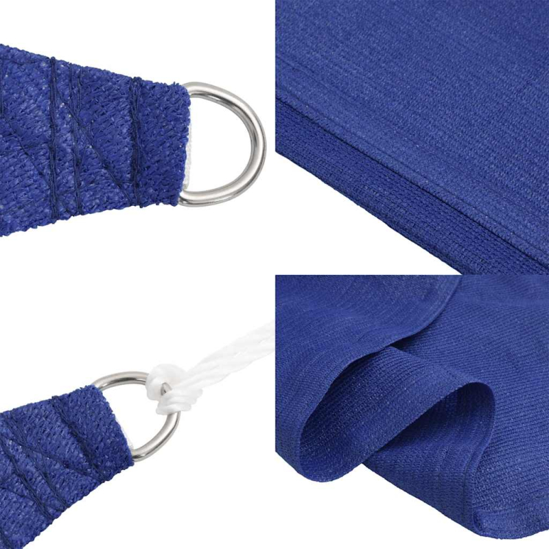 Sonnensegel 160 g/m² Dreieckig Blau 5x6x6 m HDPE