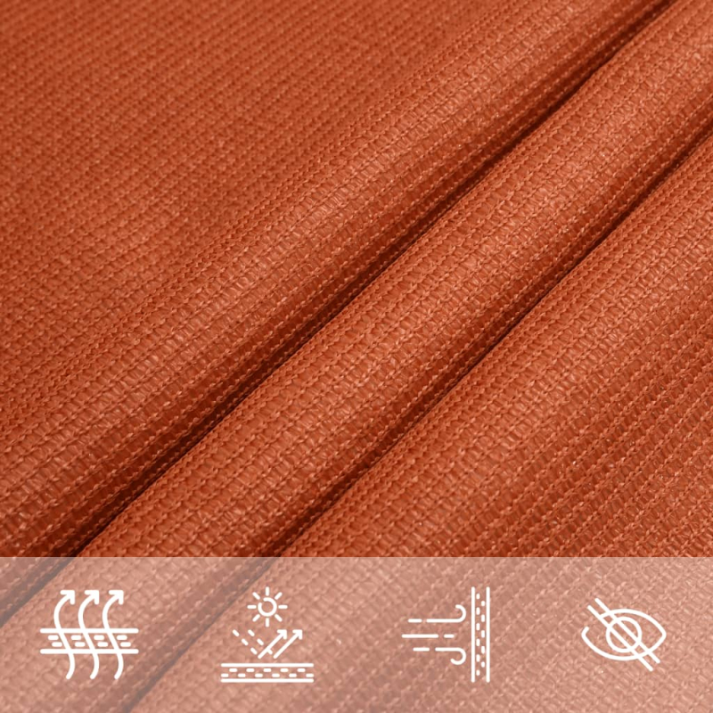 Sonnensegel 160 g/m² Orange 3x3x4,2 m HDPE
