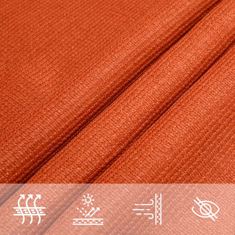 Sonnensegel 160 g/m² Dreieckig Orange 3x4x4 m HDPE