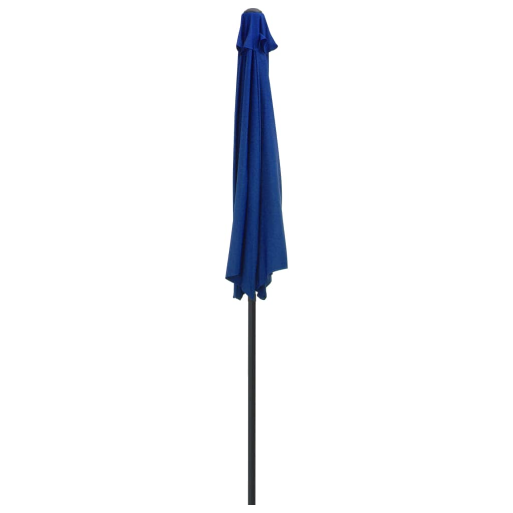 Balkon-Sonnenschirm Alu-Mast Blau 270x144x222cm Halbrund
