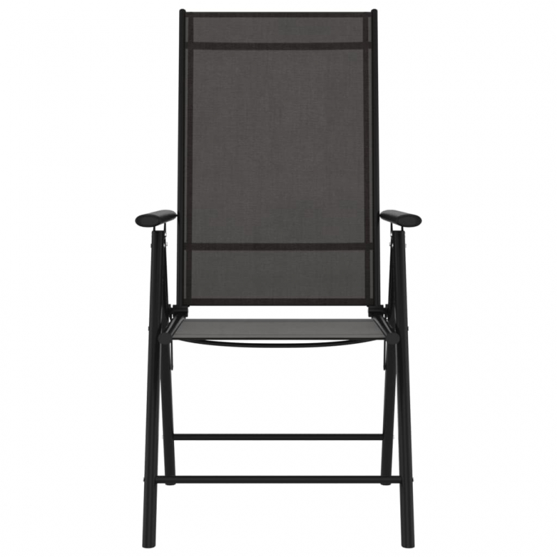 Gartenstühle Klappbar 6 Stk. Textilene Schwarz