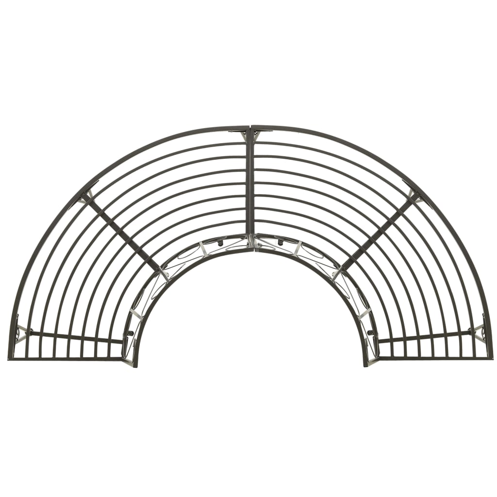 Garten-Baumbank Halbrund 160 cm Stahl
