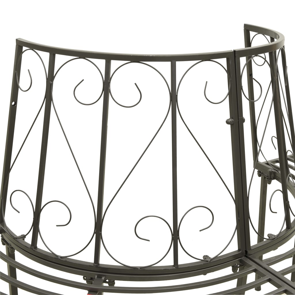 Garten-Baumbank Halbrund 160 cm Stahl