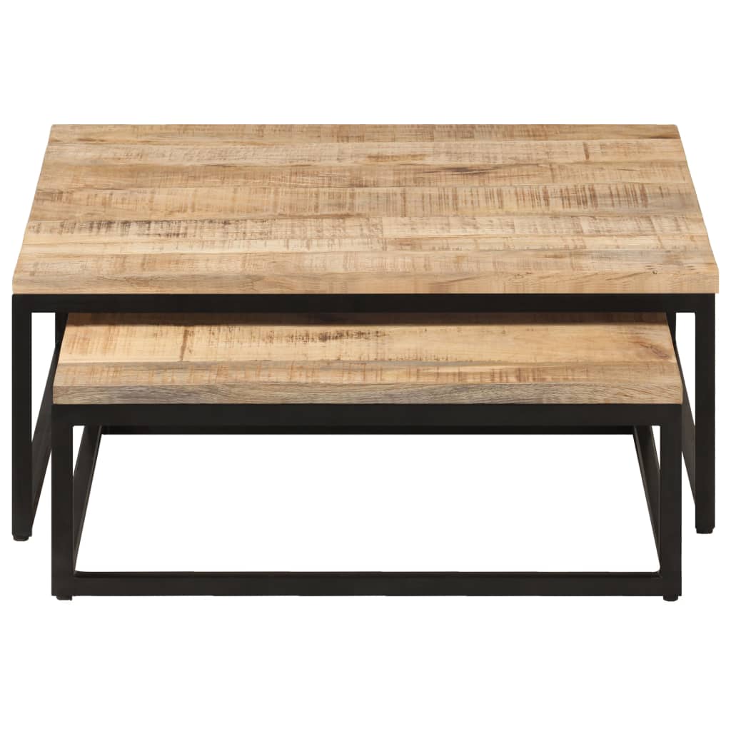 Satztische 2-Stk. Mango Massivholz