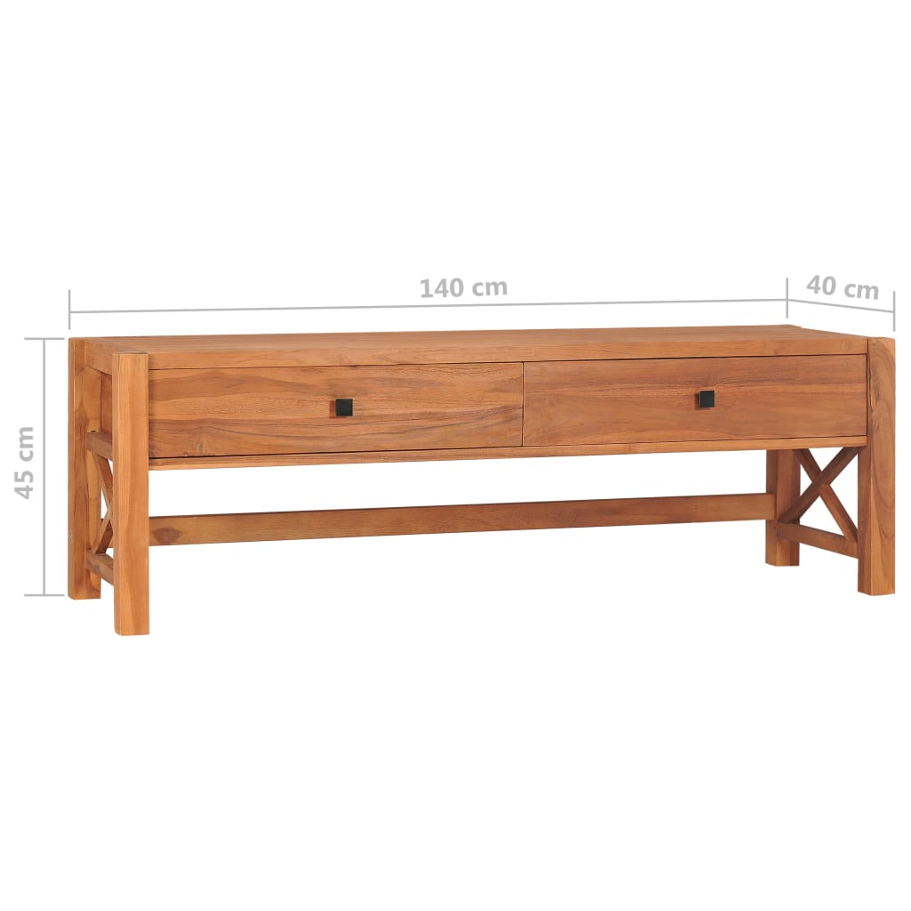 TV-Schrank 140x40x45 cm Teakholz