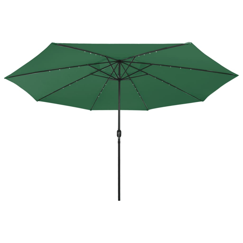 Sonnenschirm mit LED-Beleuchtung 400 cm Grün