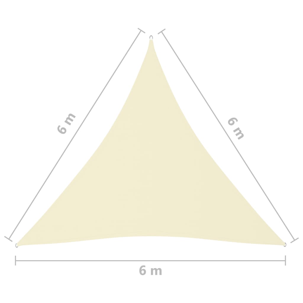 Sonnensegel Oxford-Gewebe Dreieckig 6x6x6 m Creme