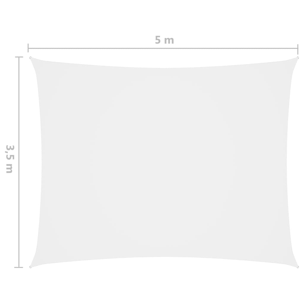 Sonnensegel Oxford-Gewebe Rechteckig 3,5x5 m Weiß