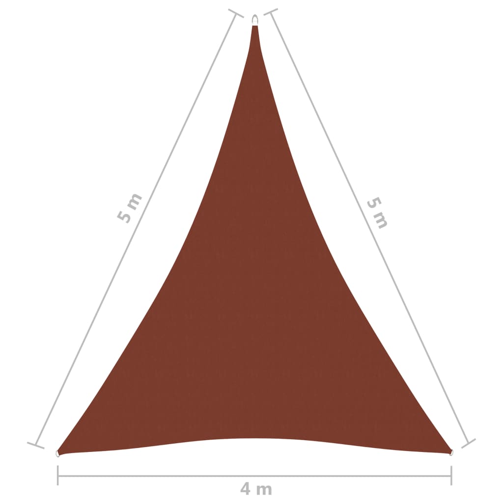 Sonnensegel Oxford-Gewebe Dreieckig 4x5x5 m Terrakotta-Rot