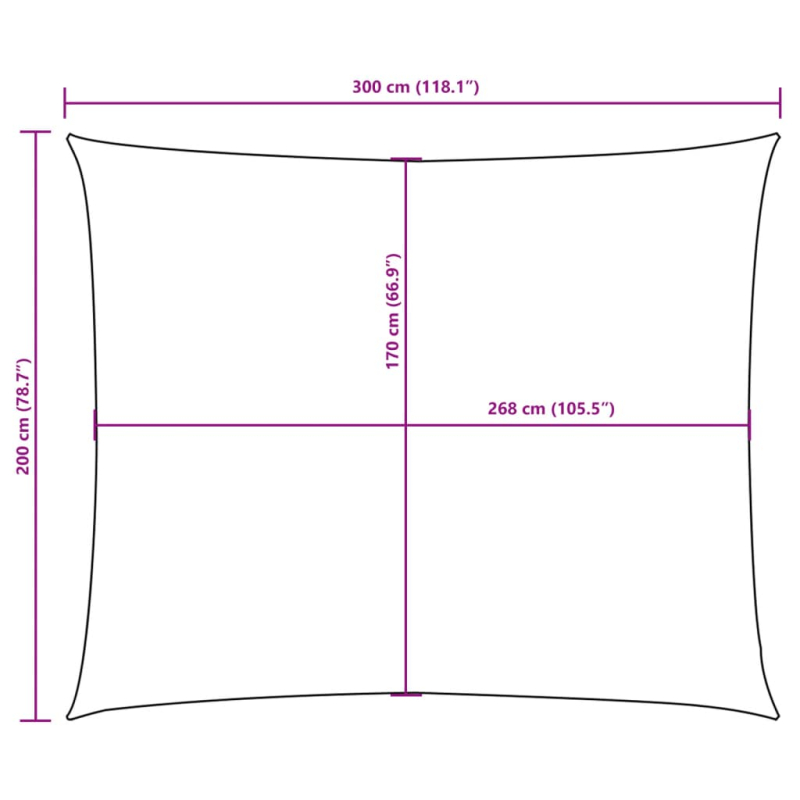 Sonnensegel Oxford-Gewebe Rechteckig 2x3 m Taupe