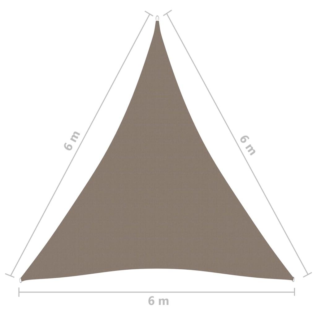 Sonnensegel Oxford-Gewebe Dreieckig 6x6x6 m Taupe
