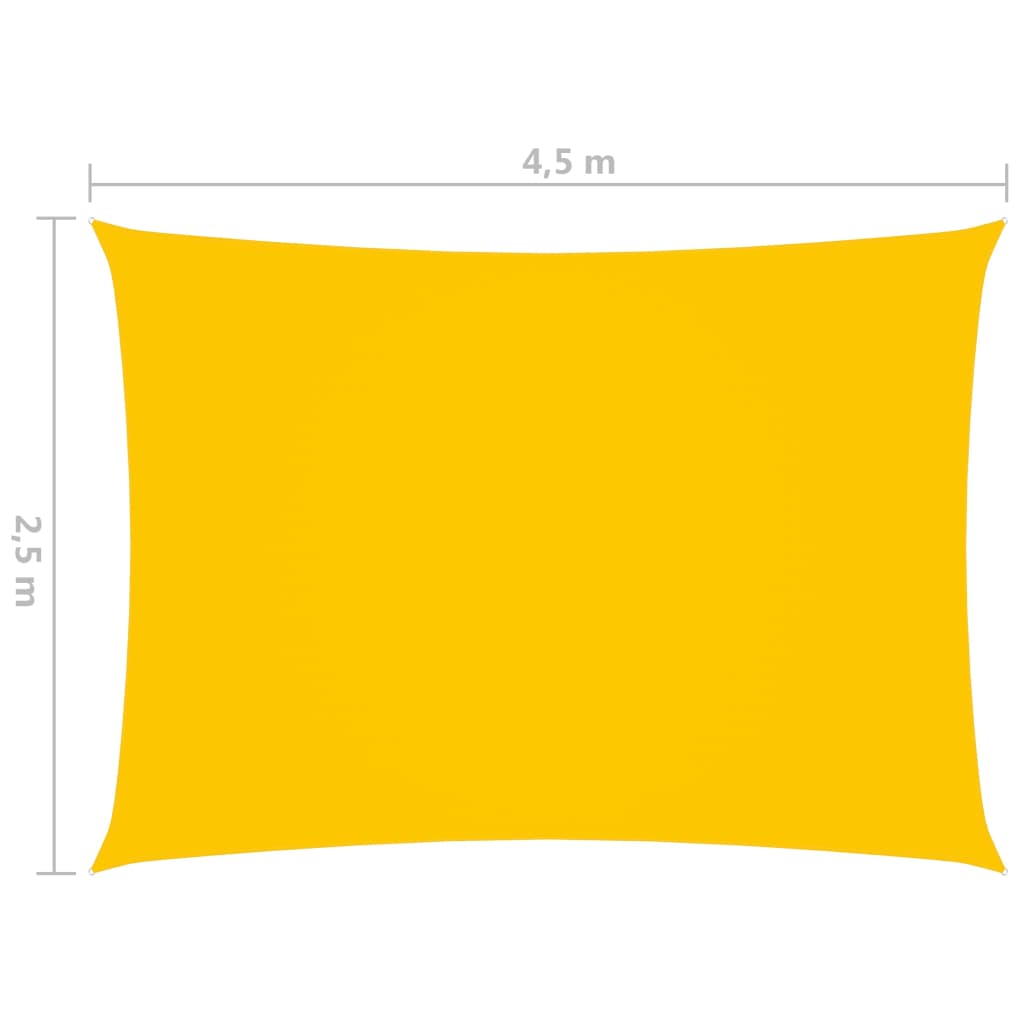 Sonnensegel Oxford-Gewebe Rechteckig 2,5x4,5 m Gelb