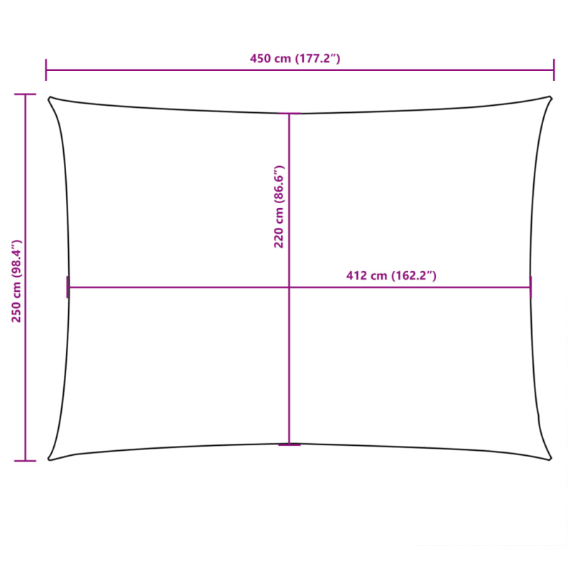 Sonnensegel Oxford-Gewebe Rechteckig 2,5x4,5 m Braun