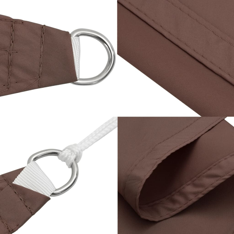Sonnensegel Oxford-Gewebe Dreieckig 3x4x4 m Braun
