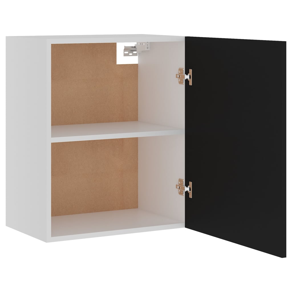 Hängeschrank Schwarz 50x31x60 cm Holzwerkstoff