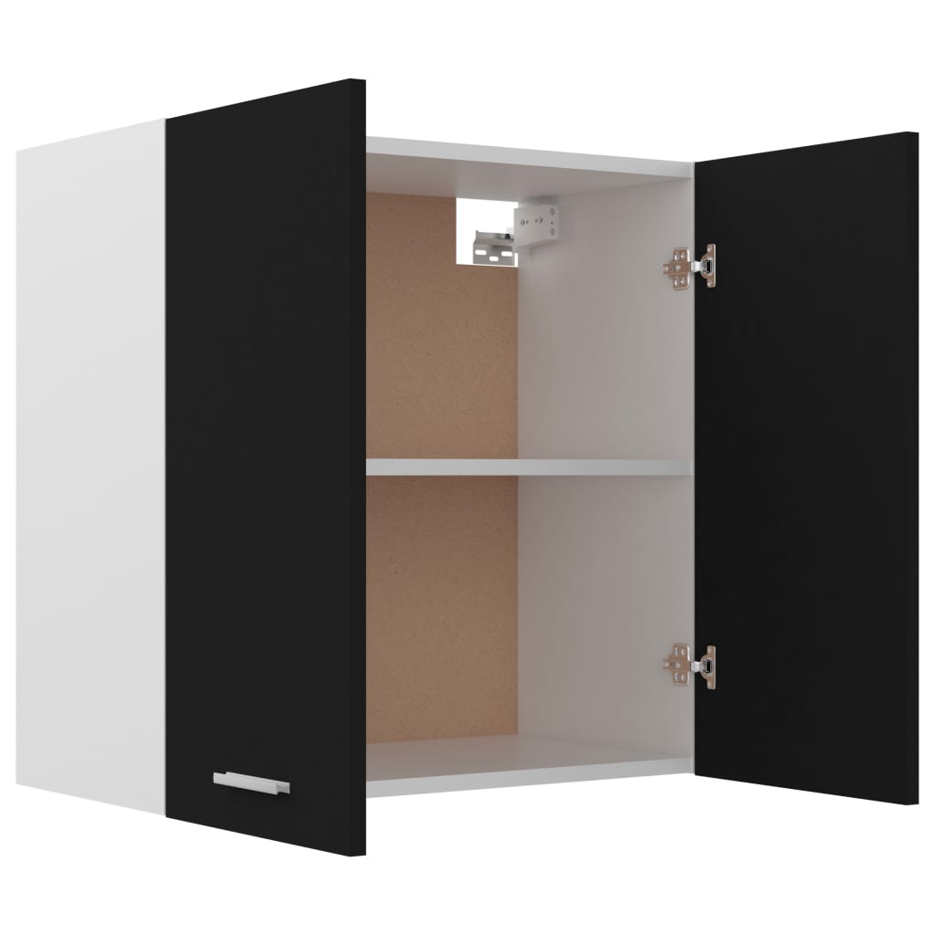 Hängeschrank Schwarz 60x31x60 cm Holzwerkstoff