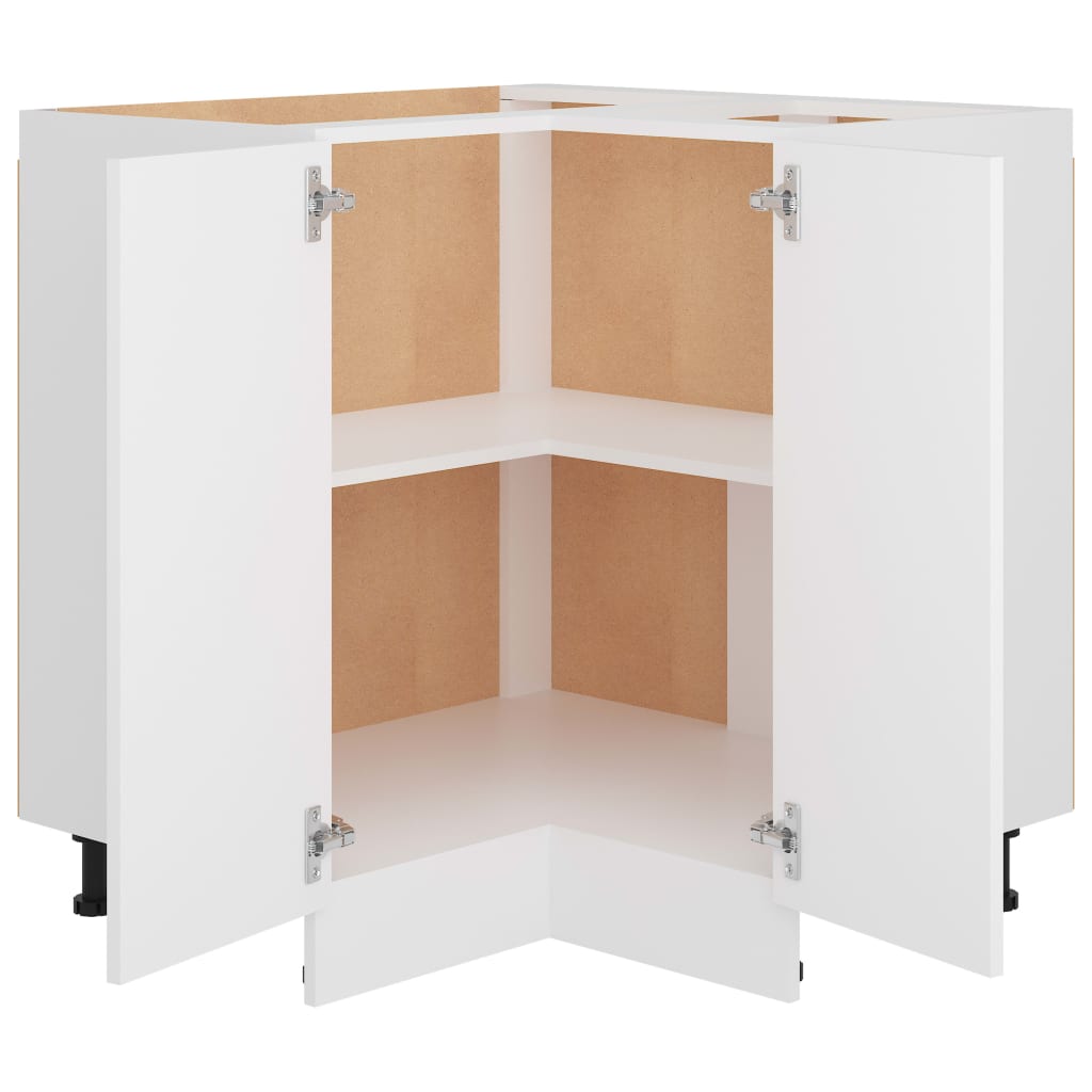 Eckunterschrank Lyon Weiß 75,5x75,5x81,5 cm Holzwerkstoff
