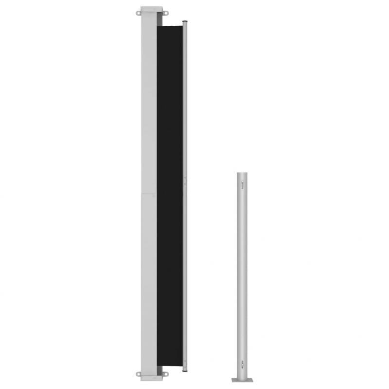 Seitenmarkise Ausziehbar 200x500 cm Schwarz