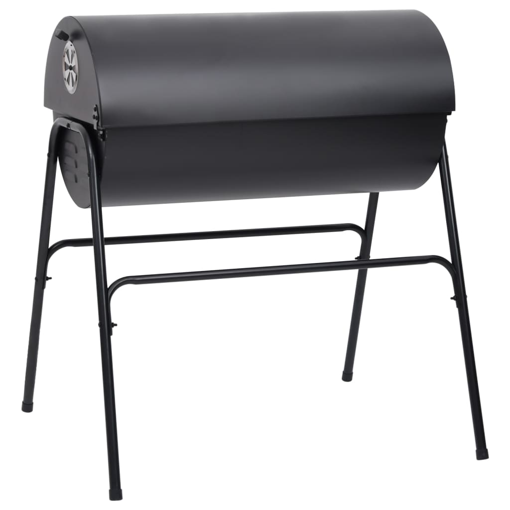 Grill mit 2 Grillrosten Schwarz 80x95x90 cm Stahl
