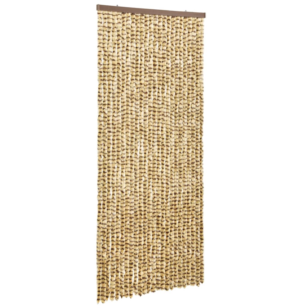 Insektenschutz-Vorhang Beige und Braun 90x220 cm Chenille