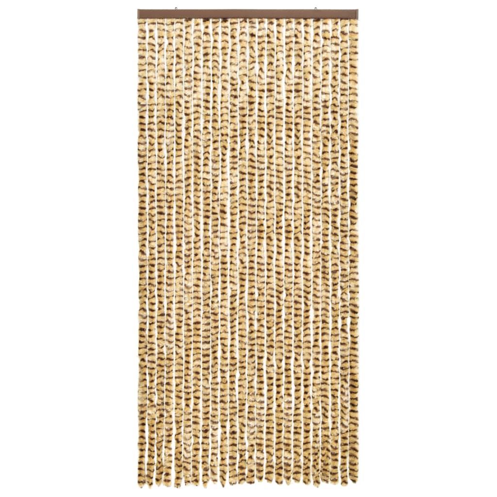 Insektenschutz-Vorhang Beige und Braun 100x220 cm Chenille