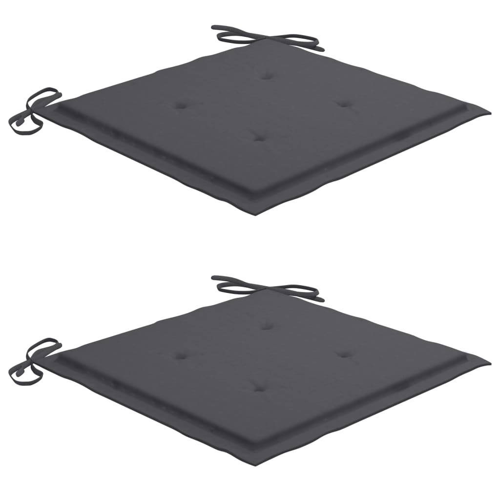 Gartenstuhl-Kissen 2 Stk. Anthrazit 40x40x3 cm Oxford-Gewebe