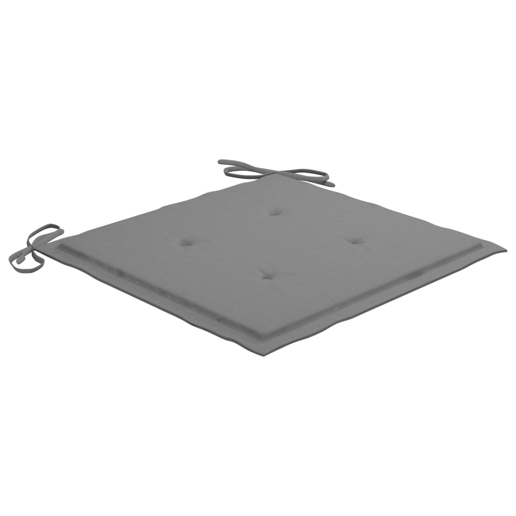 Gartenstuhl-Kissen 2 Stk. Grau 40x40x4 cm Oxford-Gewebe