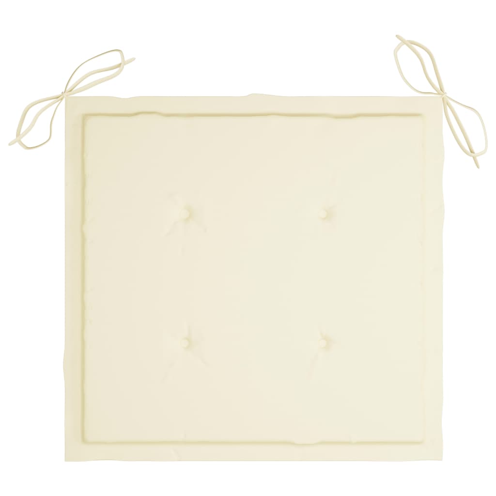 Gartenstuhl-Kissen 6 Stk. Creme 40x40x3 cm Oxford-Gewebe