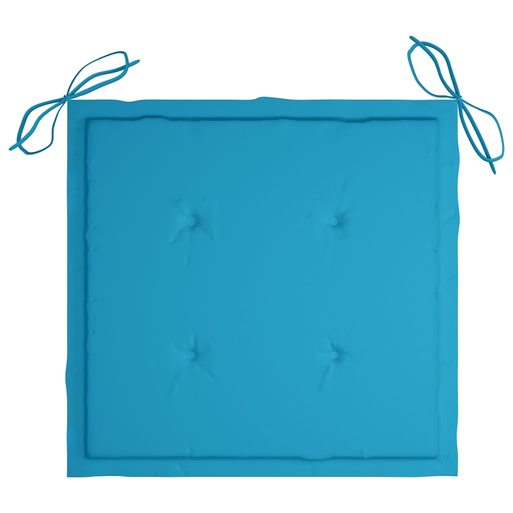Gartenstuhl-Kissen 2 Stk. Blau 40x40x3 cm Oxford-Gewebe