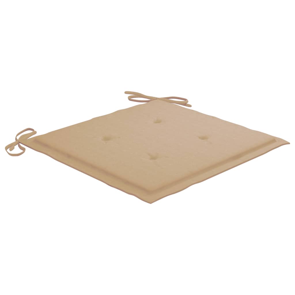 Gartenstuhl-Kissen 6 Stk. Beige 50x50x3 cm Oxford-Gewebe