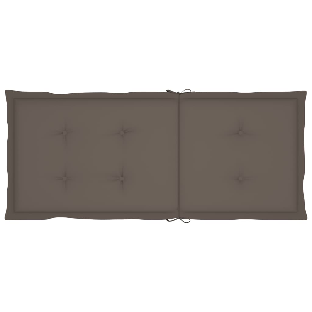 Gartenstuhlauflagen für Hochlehner 6Stk. Taupe 120x50x3cm Stoff