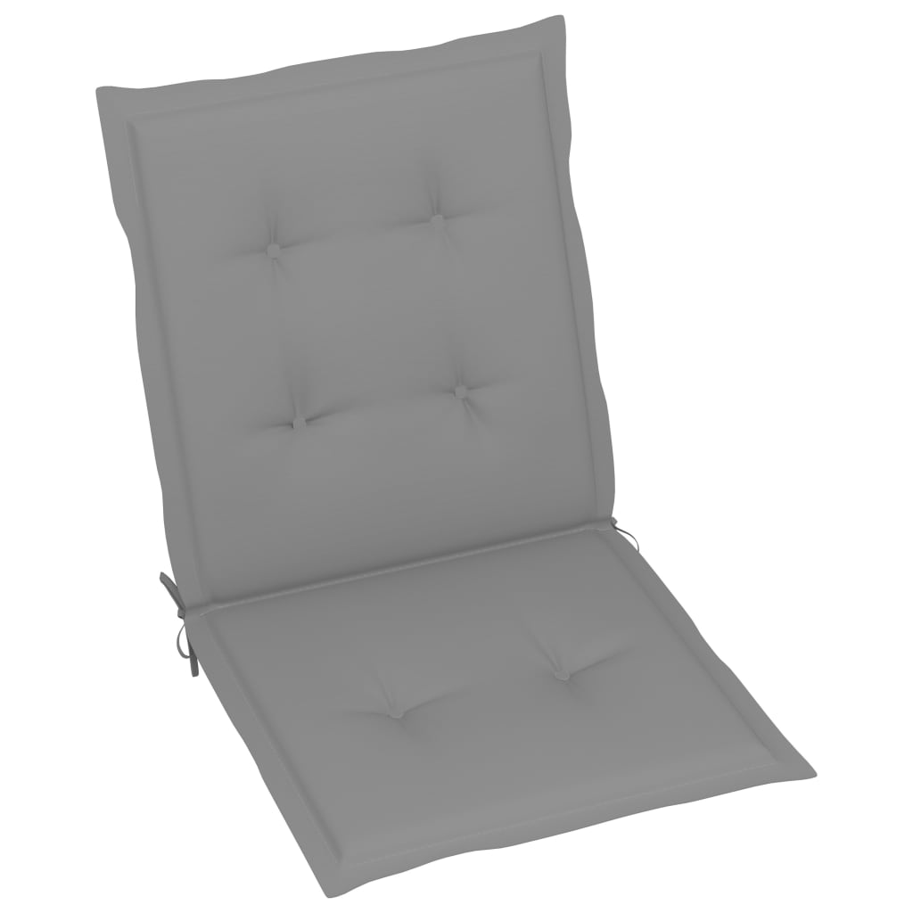 Gartenstuhlauflagen für Niedriglehner 6 Stk. Grau Oxford-Gewebe