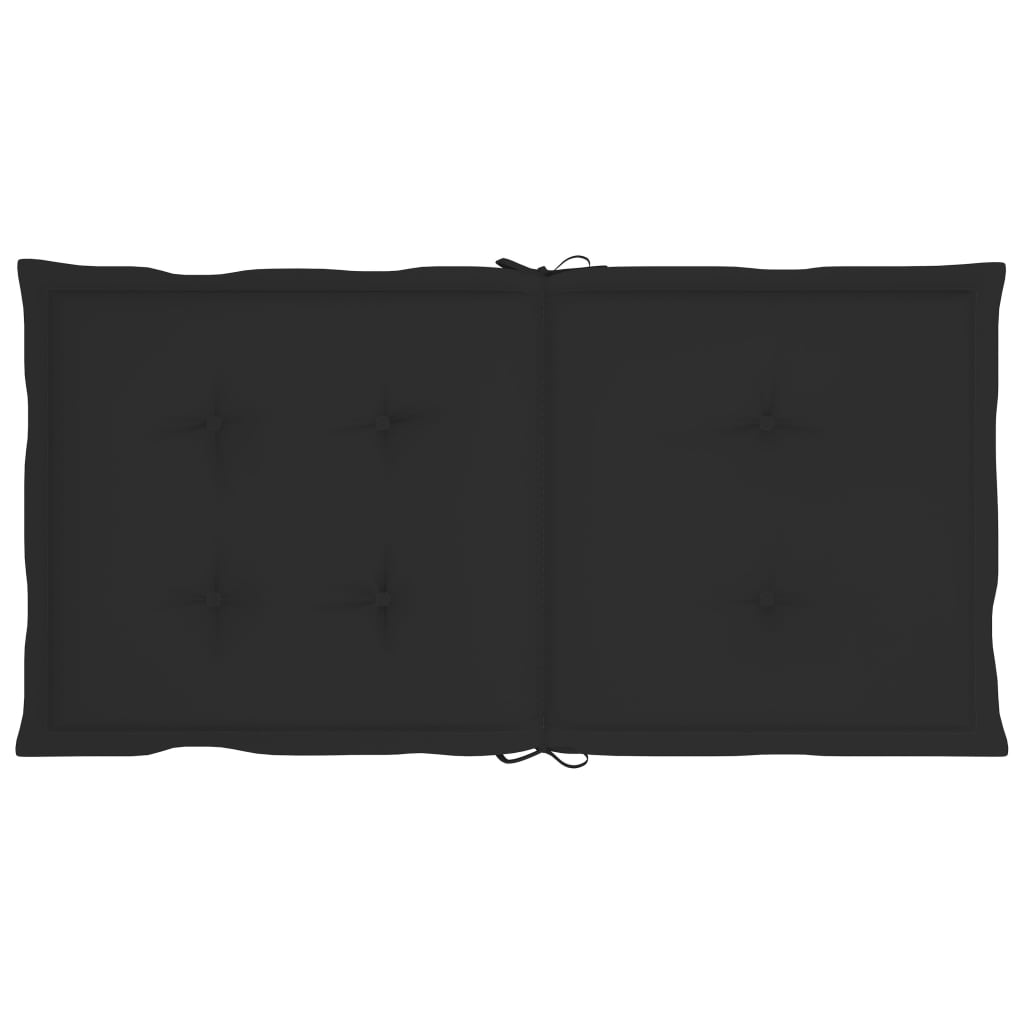 Gartenstuhlauflagen für Niedriglehner 6 Stk. Schwarz 100x50x3cm