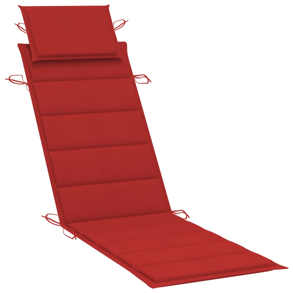 Sonnenliegen-Auflage Rot 186x58x4 cm Oxford-Gewebe