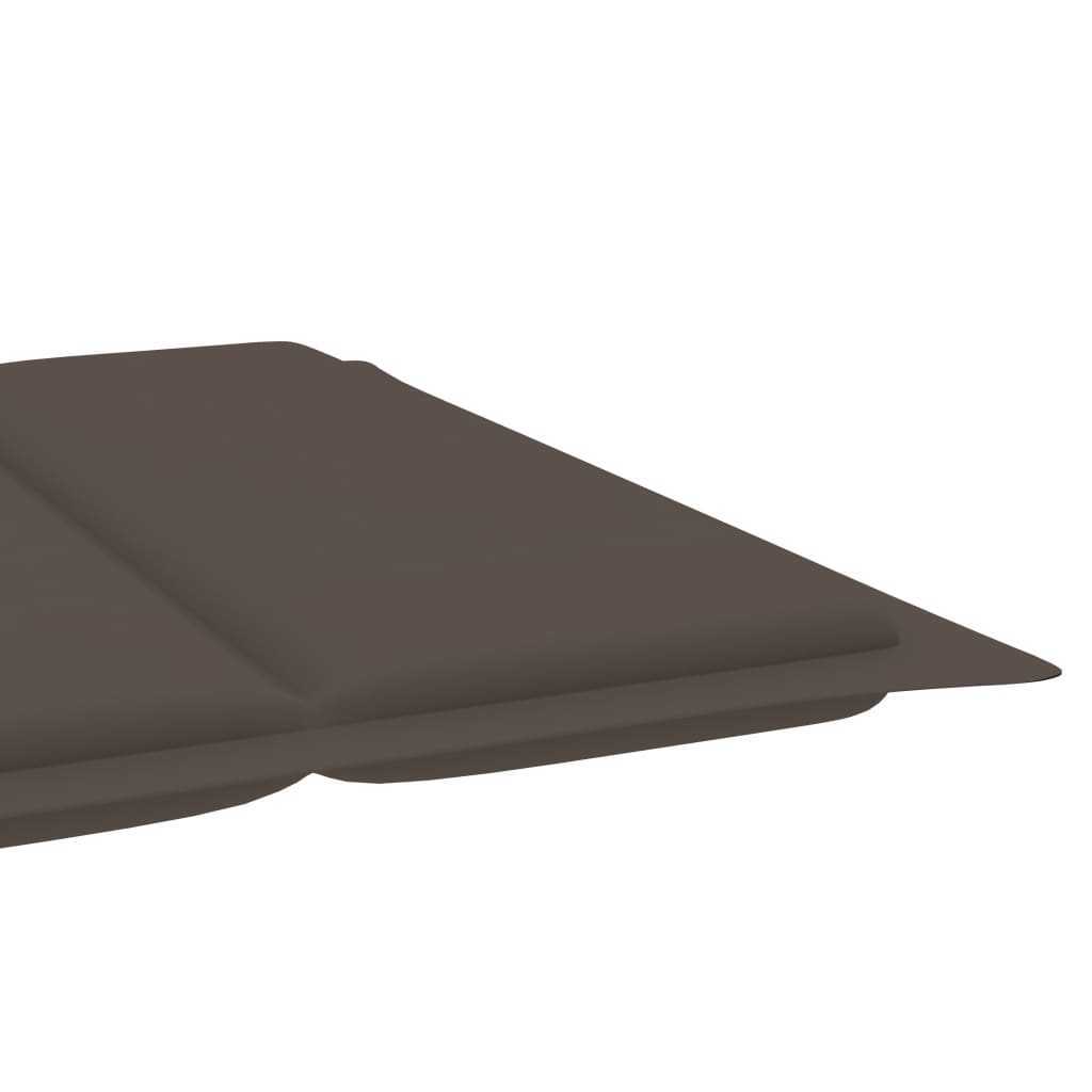 Sonnenliegen-Auflage Taupe 186x58x4 cm Oxford-Gewebe