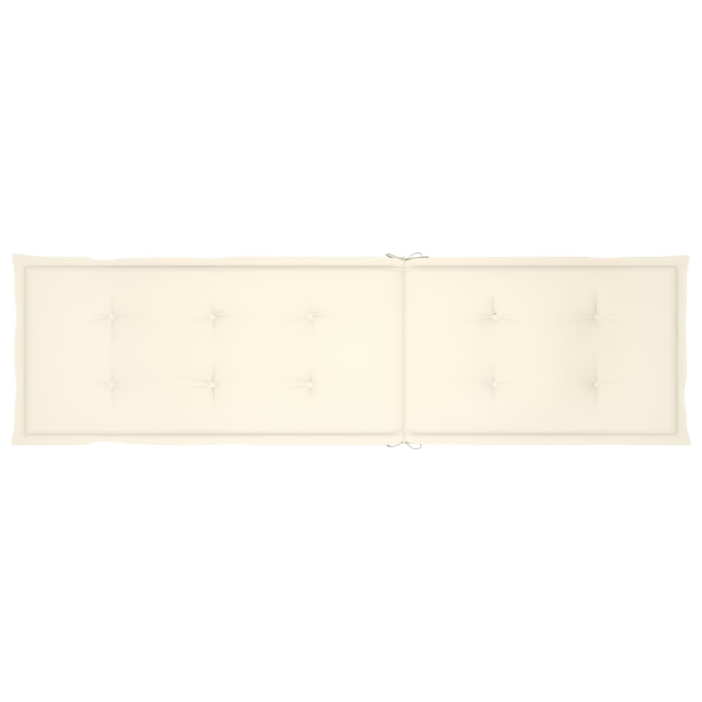 Liegestuhl-Auflage Creme (75+105)x50x4 cm