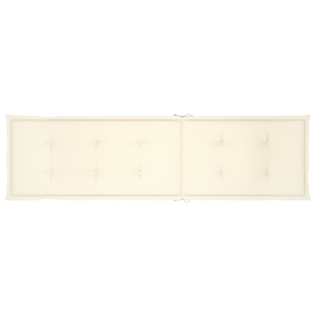 Liegestuhl-Auflage Creme (75+105)x50x4 cm