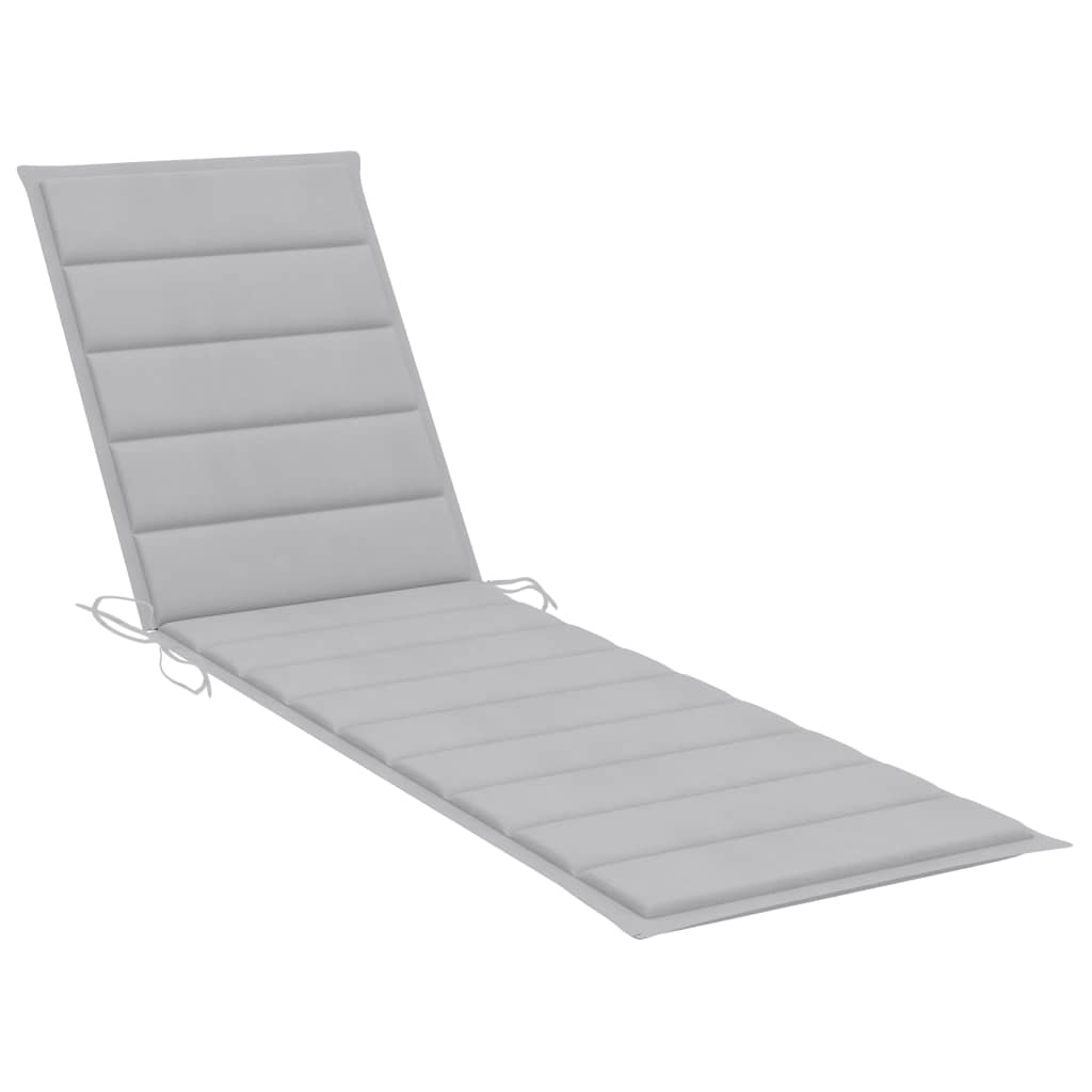 Sonnenliegen-Auflage Grau 200x50x3 cm Oxford-Gewebe