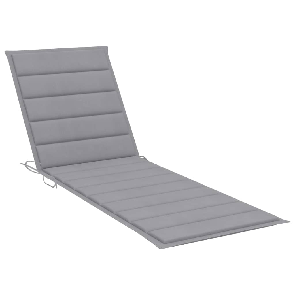 Sonnenliegen-Auflage Grau 200x70x3 cm Oxford-Gewebe