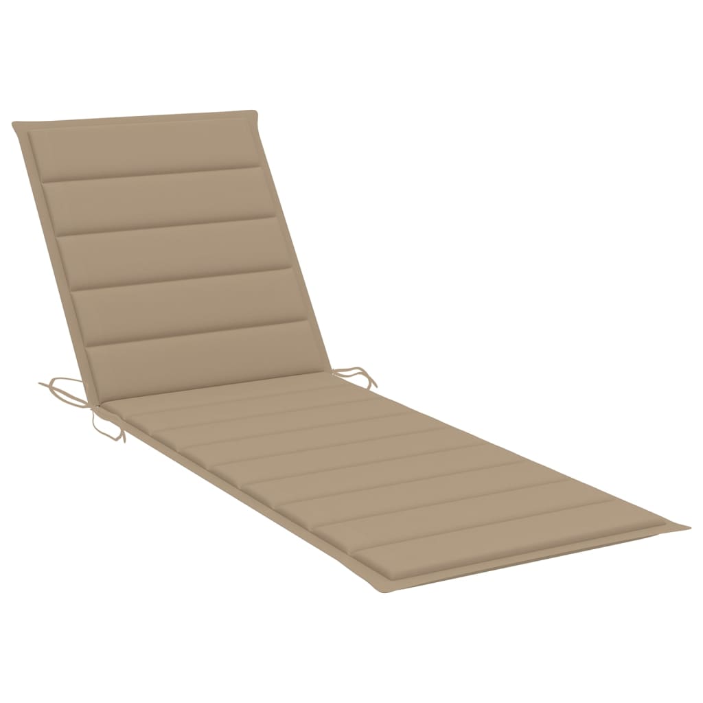 Sonnenliegen-Auflage Beige 200x70x3 cm Oxford-Gewebe
