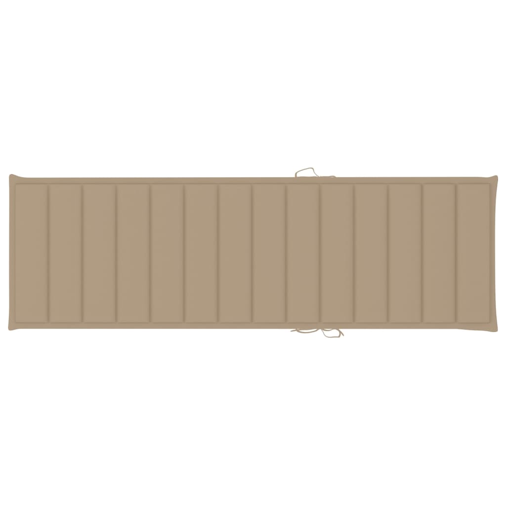 Sonnenliegen-Auflage Beige 200x70x3 cm Oxford-Gewebe