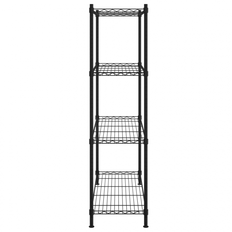 Lagerregal mit 4 Böden 90x35x137 cm Schwarz 200 kg