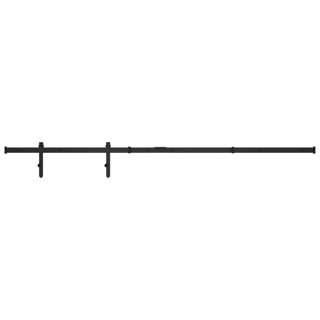 Mini Schiebetürbeschlag Set für Schranktüren Carbonstahl 183 cm