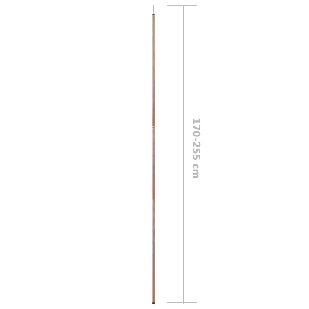 Teleskop-Zeltstangen 170-255 cm 2 Stk. Verzinkter Stahl