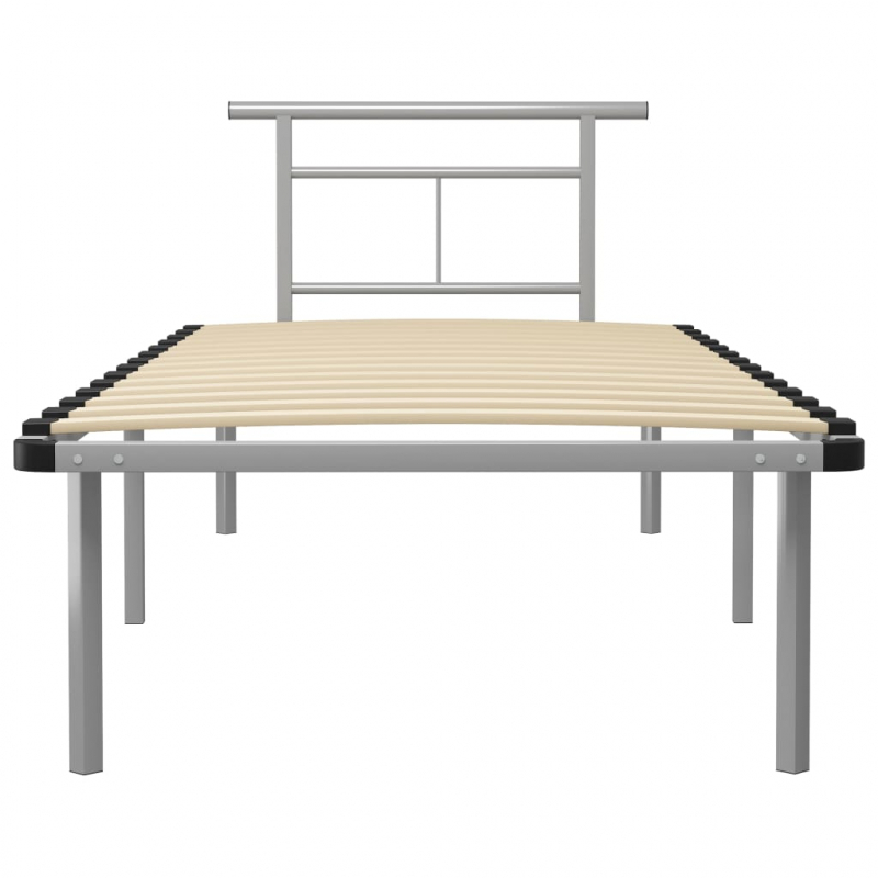 Bettgestell Grau Metall 90x200 cm
