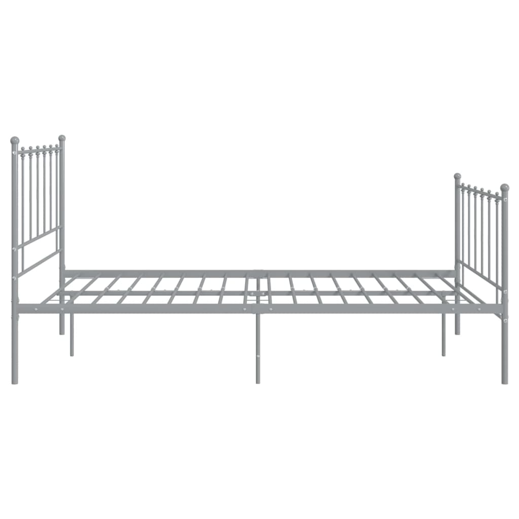 Bett Grau Metall 120x200 cm