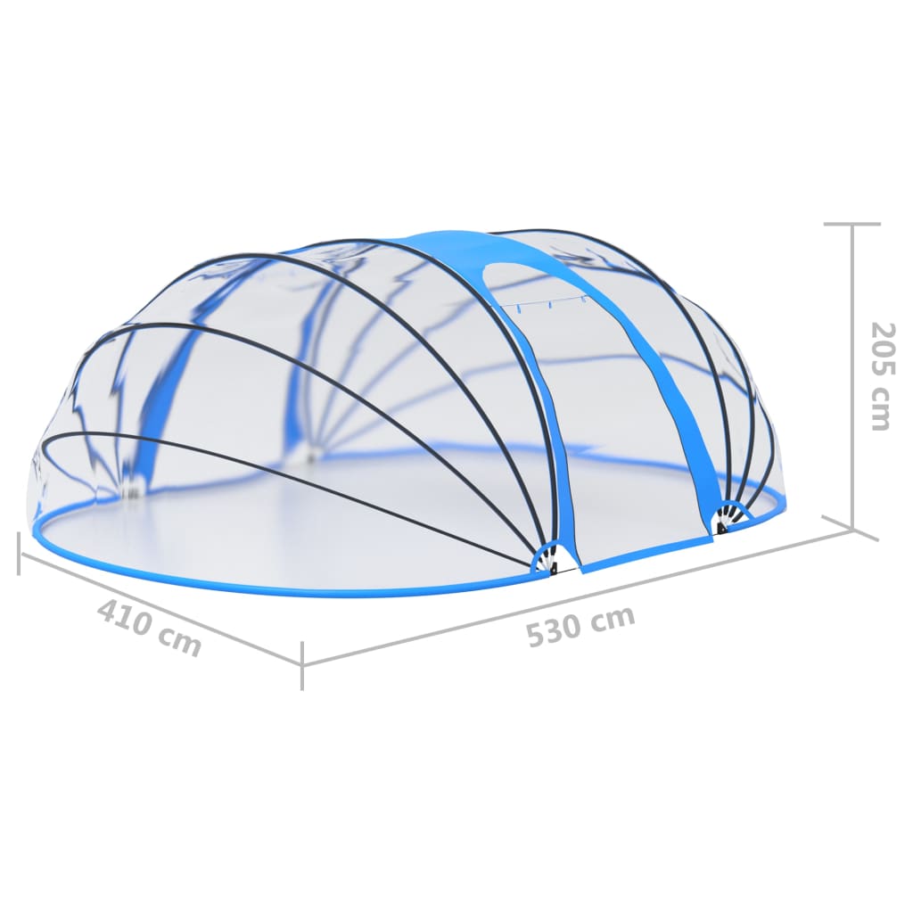Pool-Kuppel Oval 530x410x210 cm