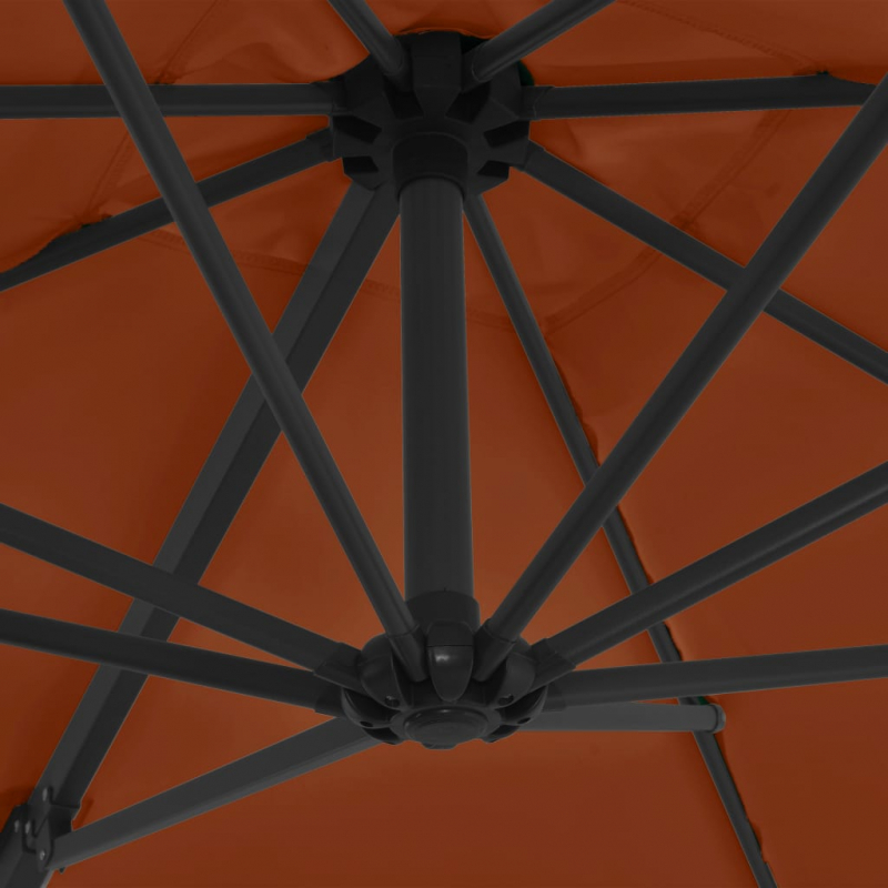 Ampelschirm mit Stahlmast Terrakotta-Rot 250x250 cm
